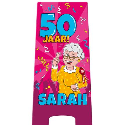 Warning Sign Sarah Cartoon 58cm van Paper Dreams koop je bij Partywinkel