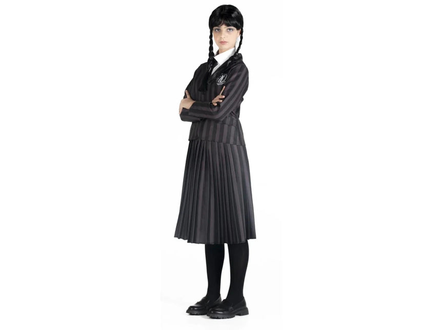 Wednesday Addams Schooluniform Met Pruik Dames van Ciao International koop je bij Partywinkel