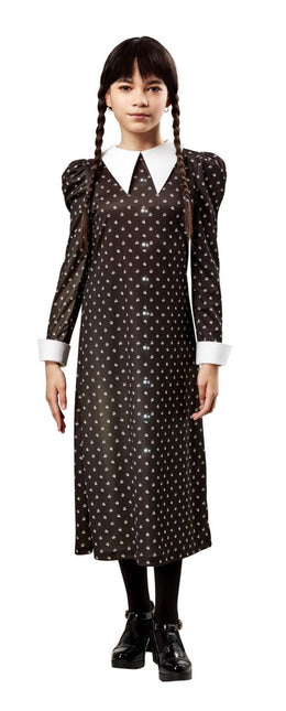 Wednesday Halloween Jurk School Uniform Meisjes van Rubies koop je bij Partywinkel