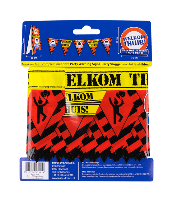 Welkom Thuis Afzetlint 12m van Paper Dreams koop je bij Partywinkel
