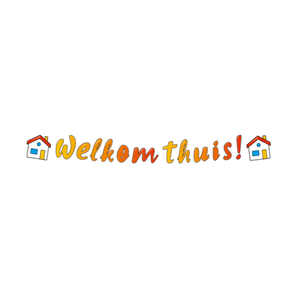 Welkom Thuis Letterslinger 2,5m van Paper Dreams koop je bij Partywinkel