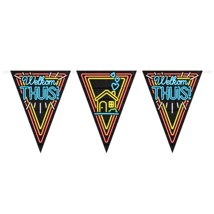 Welkom Thuis Slingers Neon 10m van Paper Dreams koop je bij Partywinkel