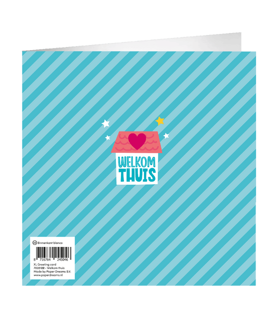 Welkom Thuis Wenskaart 23cm van Paper Dreams koop je bij Partywinkel