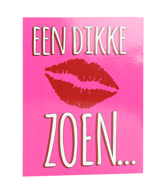 Wenskaart Dikke Zoen 17cm van Paper Dreams koop je bij Partywinkel