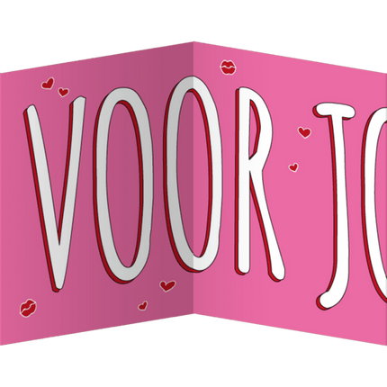 Wenskaart Dikke Zoen 17cm van Paper Dreams koop je bij Partywinkel