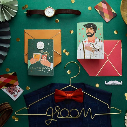 Wenskaart Groom 15cm van Partydeco koop je bij Partywinkel