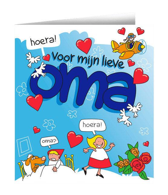Wenskaart Oma 16,5cm van Paper Dreams koop je bij Partywinkel