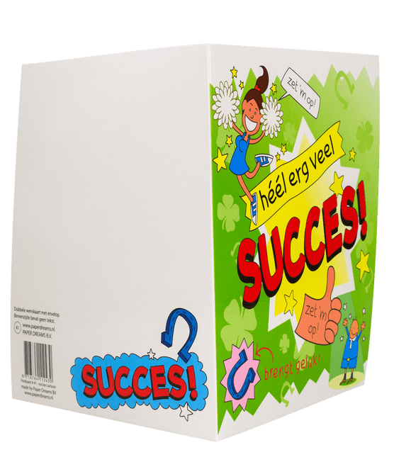 Wenskaart Succes 16,5cm van Paper Dreams koop je bij Partywinkel
