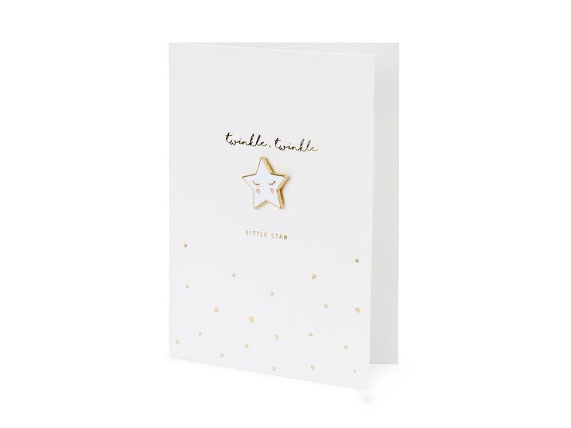 Wenskaart Twinkle Little Star 14,8cm van Partydeco koop je bij Partywinkel