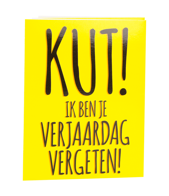 Wenskaart Vergeten 17cm van Paper Dreams koop je bij Partywinkel