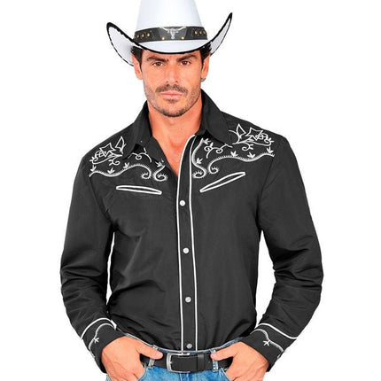 Western Cowboy Shirt Zwart van Widmann koop je bij Partywinkel