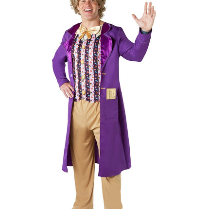 Willy Wonka Kostuum Paars Heren