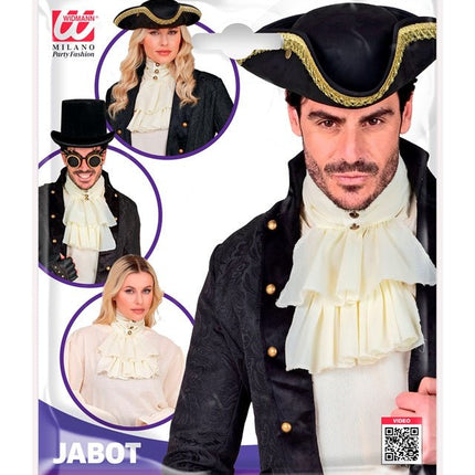 Wit Beige Jabot van Widmann koop je bij Partywinkel
