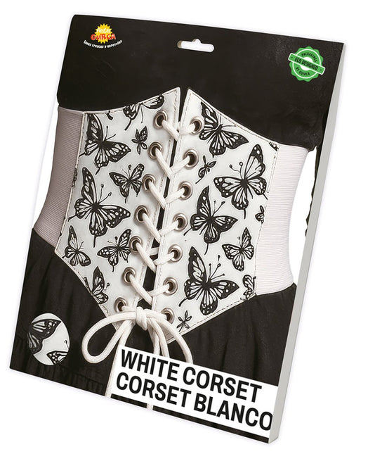 Wit Corset Dames Vlinders van Fiestas Guirca koop je bij Partywinkel
