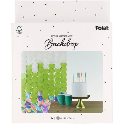 Wit Groene Deurgordijn Zilver 1,7m van Folat koop je bij Partywinkel