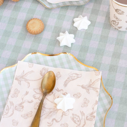 Wit Groene Tafelloper 5m van Partydeco koop je bij Partywinkel