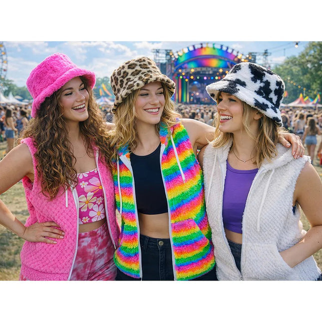 Wit Vest Fluffy van Boland koop je bij Partywinkel