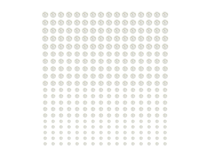Witte Ballon Stickers Parels 3 - 6mm 440st van Partydeco koop je bij Partywinkel