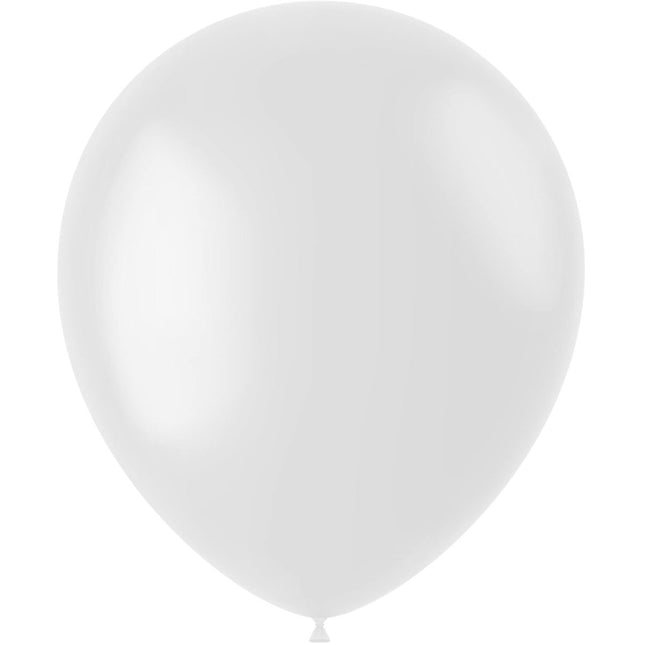 Witte Ballonnen Coconut White 33cm 50st van Folat koop je bij Partywinkel