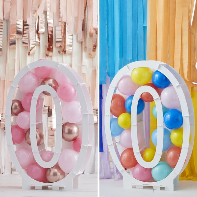 Witte Ballonnen Standaard 0 Jaar 81cm van Ginger Ray koop je bij Partywinkel