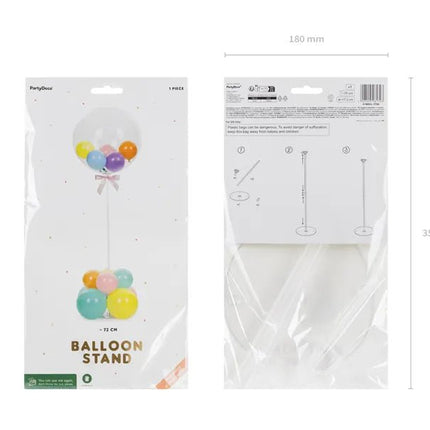 Witte Ballonnenstandaard Plastic 72cm van Partydeco koop je bij Partywinkel