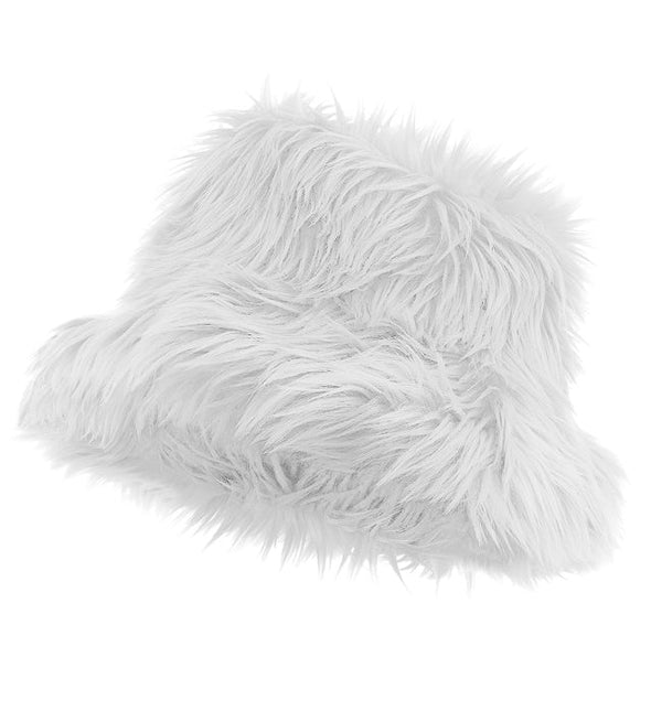 Witte Bucket Hat Pluche van Widmann koop je bij Partywinkel