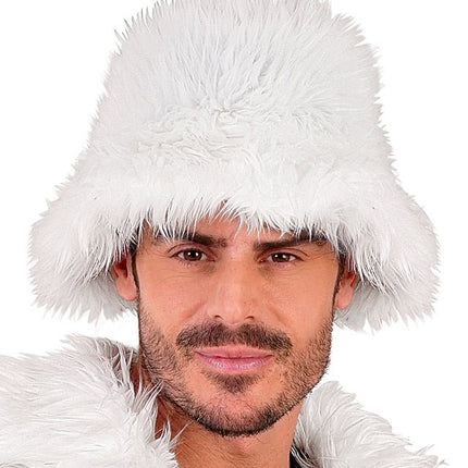 Witte Bucket Hat Pluche van Widmann koop je bij Partywinkel