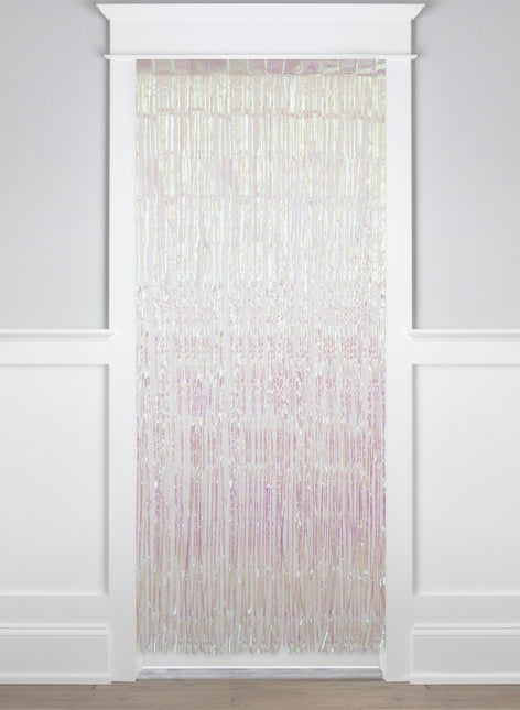 Witte Deurgordijn Parelmoer 2m van Unique koop je bij Partywinkel