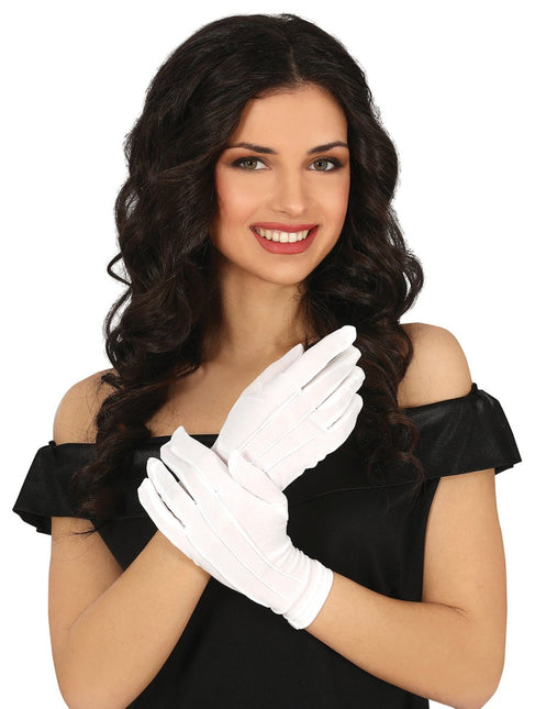 Witte Handschoenen 24cm van Fiestas Guirca koop je bij Partywinkel