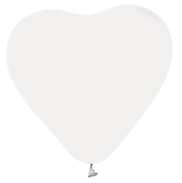 Witte Hartjes Ballonnen 30,5cm 100st van WeFiesta koop je bij Partywinkel
