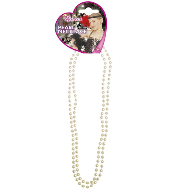 Witte Ketting Parels 57cm van Widmann koop je bij Partywinkel
