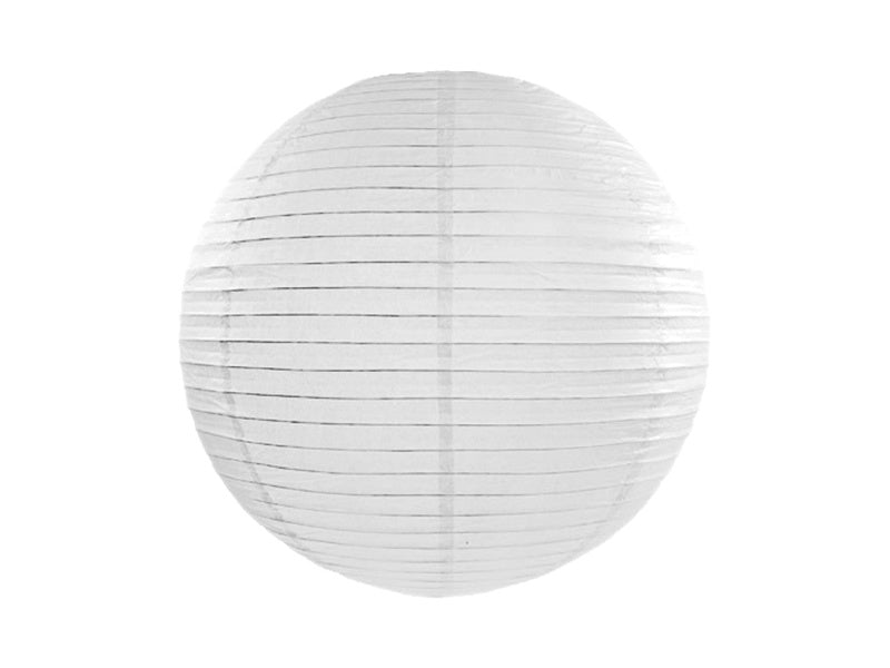 Witte Lampion Rond 20cm van Partydeco koop je bij Partywinkel