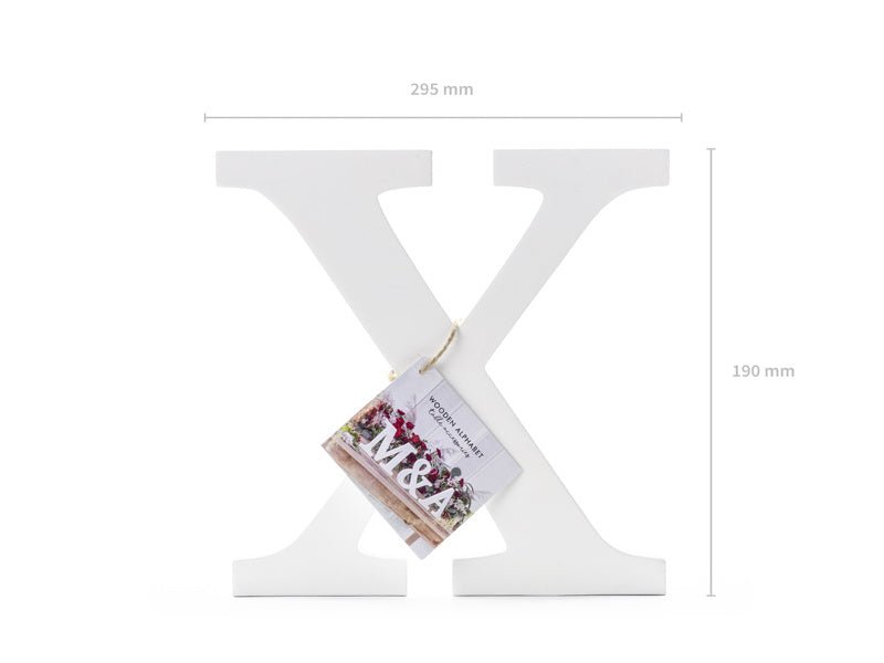 Witte Letter X Hout 19,5cm van Partydeco koop je bij Partywinkel