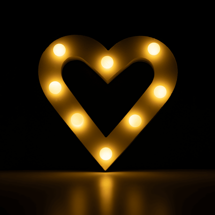 Witte Licht Hart van Paper Dreams koop je bij Partywinkel