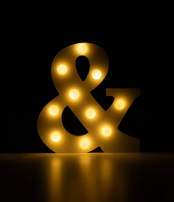 Witte Licht Letter & 16,5cm van Paper Dreams koop je bij Partywinkel