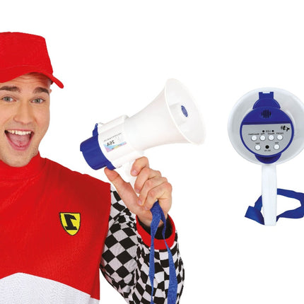 Witte Megafoon van Fiestas Guirca koop je bij Partywinkel