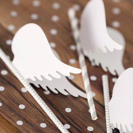 Witte Organza Stof Gouden Stippen 36cm 9m van Partydeco koop je bij Partywinkel