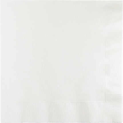 Witte Servetten 3 - Laags 33cm 50st van Creative Converting koop je bij Partywinkel