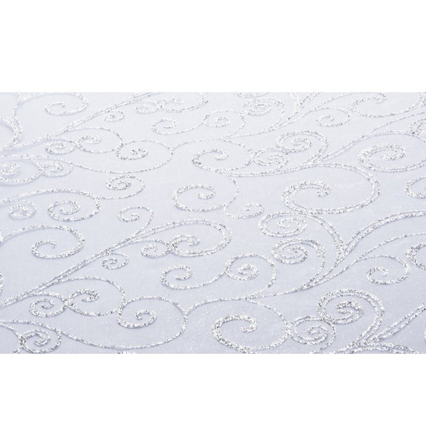 Witte Tafelloper Glitters 5M 36cm van CHAKS koop je bij Partywinkel