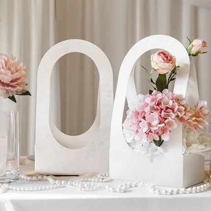 Witte Uitdeelbox Bloemenbak 38cm van Partydeco koop je bij Partywinkel