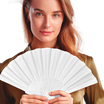 Witte Waaier van Fiestas Guirca koop je bij Partywinkel