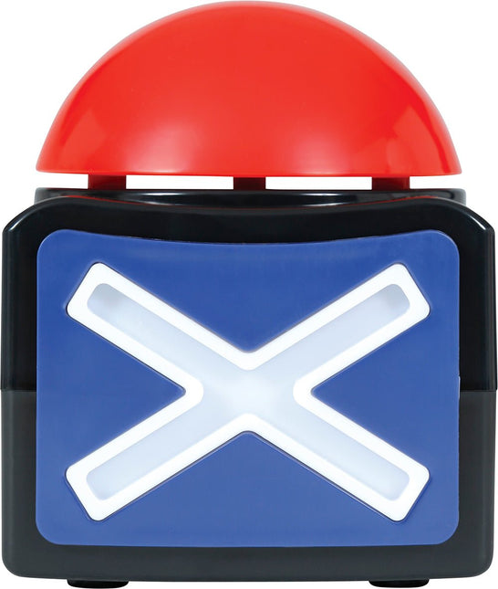 X Button Met Licht En Geluid 10cm van Fiestas Guirca koop je bij Partywinkel