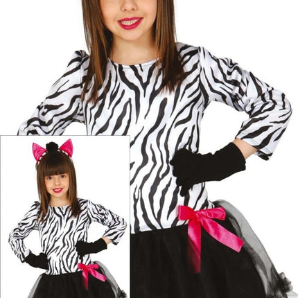 Zebra jurkje meisje van Fiestas Guirca koop je bij Partywinkel
