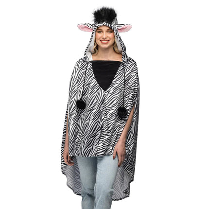 Zebra Poncho van Boland koop je bij Partywinkel