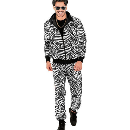 Zebra Trainingspak Fout Zilver van Widmann koop je bij Partywinkel