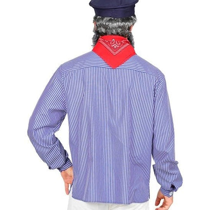 Zeeman Shirt Wit Blauw van Widmann koop je bij Partywinkel