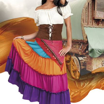 Zigeuner Jurk Gekleurd van Boland koop je bij Partywinkel