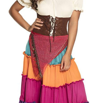 Zigeuner Jurk Gekleurd van Boland koop je bij Partywinkel