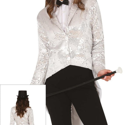 Zilveren Blazer Dames Pailletten van Fiestas Guirca koop je bij Partywinkel