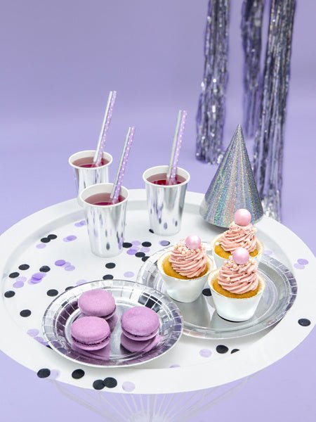 Zilveren Borden 23cm 6st van Partydeco koop je bij Partywinkel